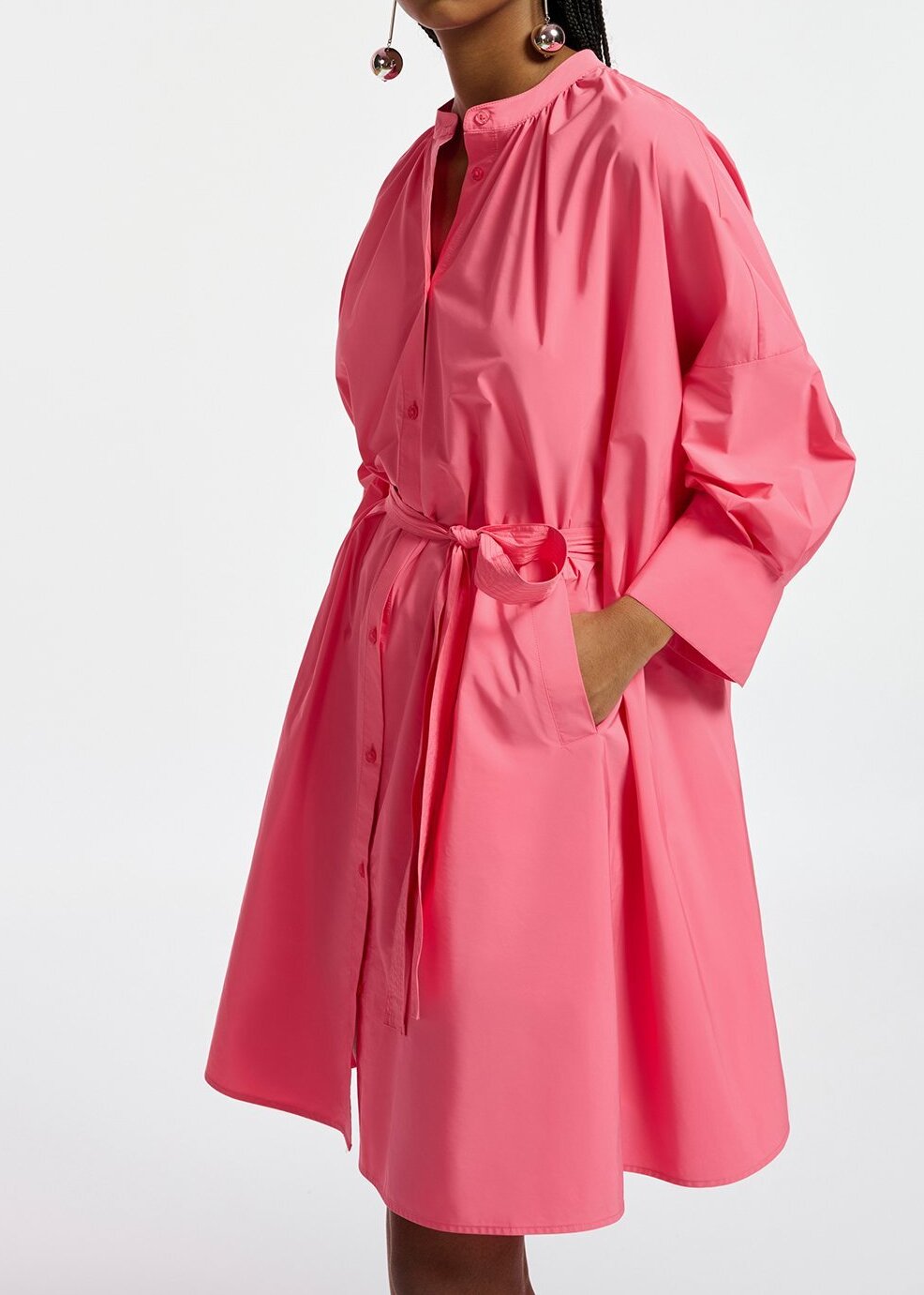 Roze oversized hemdjurk RE—SSENTIEL tweedehands photo 5