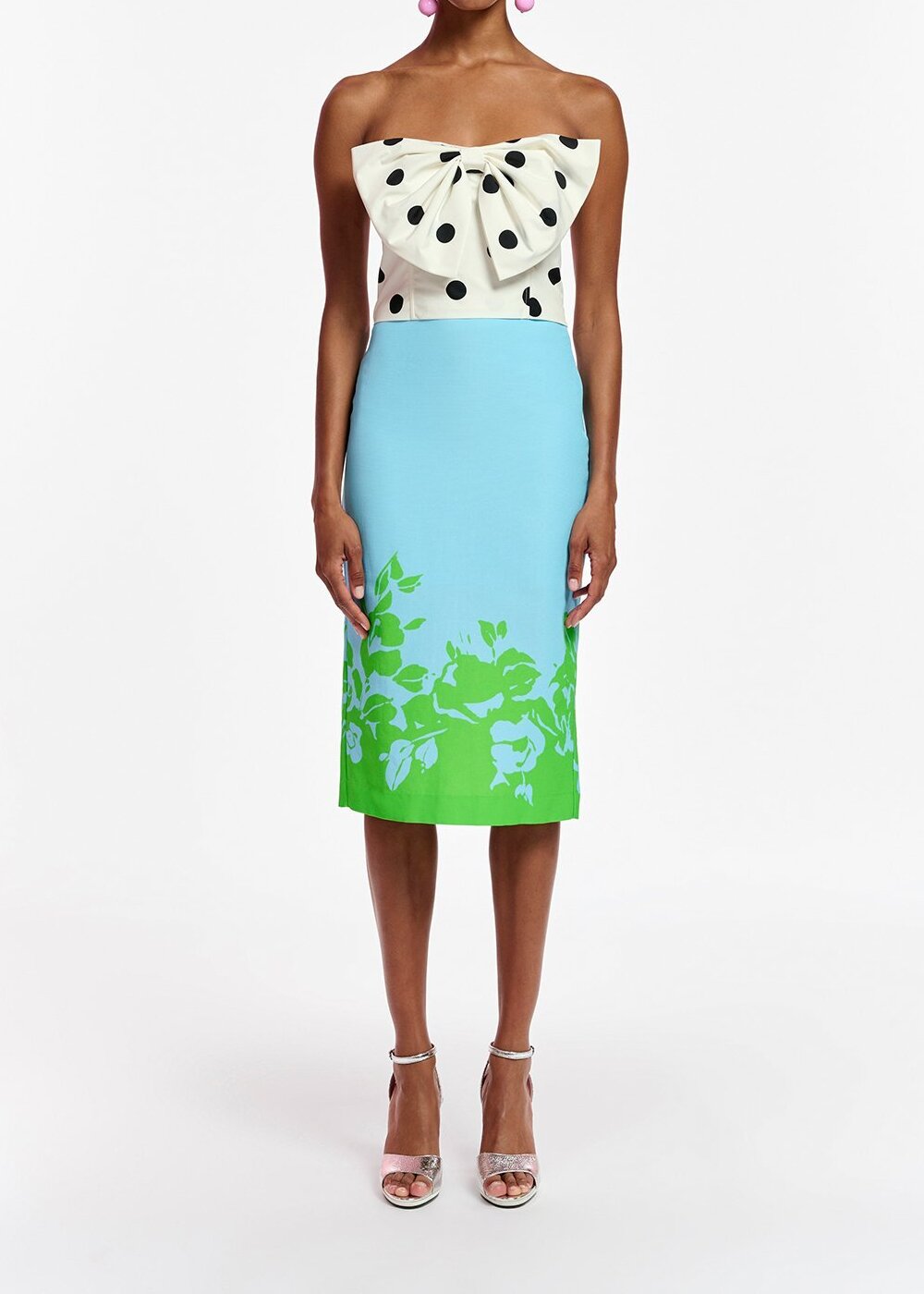 Top bustier à  pois blanc et noir avec noeud RE—SSENTIEL seconde main photo 5