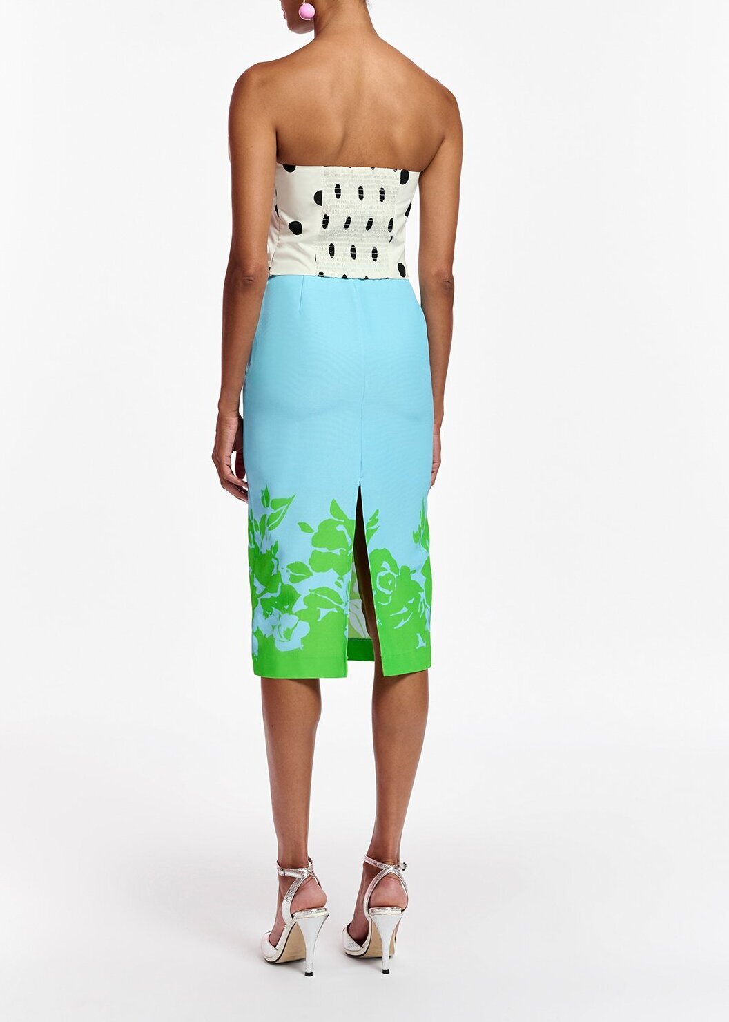 Top bustier à  pois blanc et noir avec noeud RE—SSENTIEL seconde main photo 7