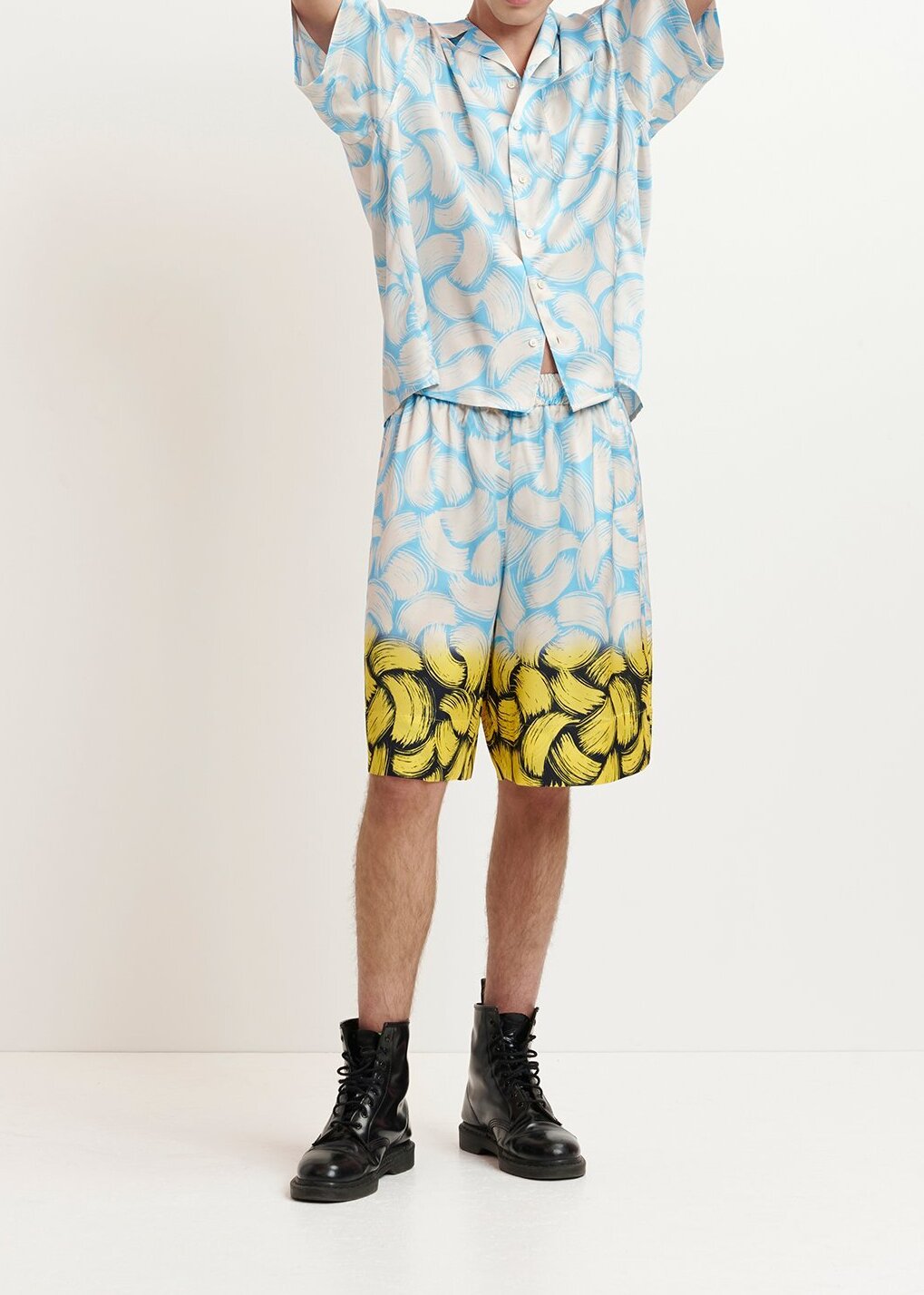 Blauwe, gebroken witte en gele short RE—SSENTIEL tweedehands photo 5