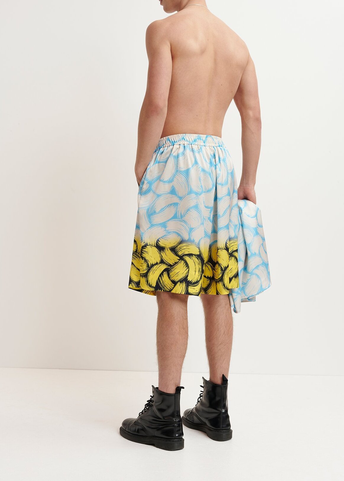 Blauwe, gebroken witte en gele short RE—SSENTIEL tweedehands photo 8
