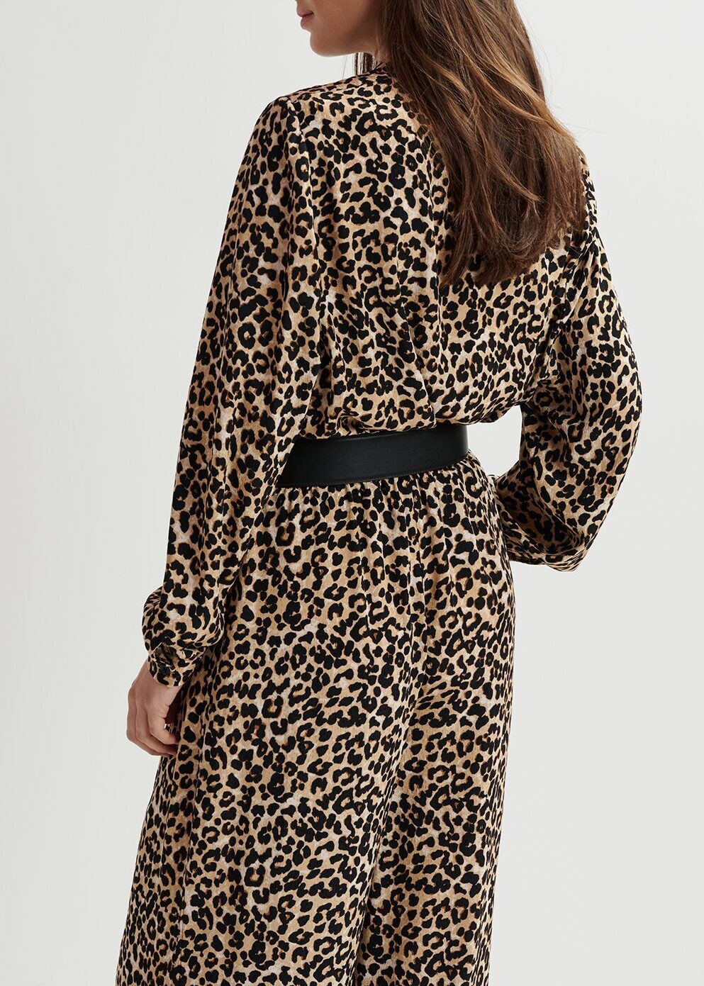 Brown leopard-print polo top RE—SSENTIEL second-hand photo 6