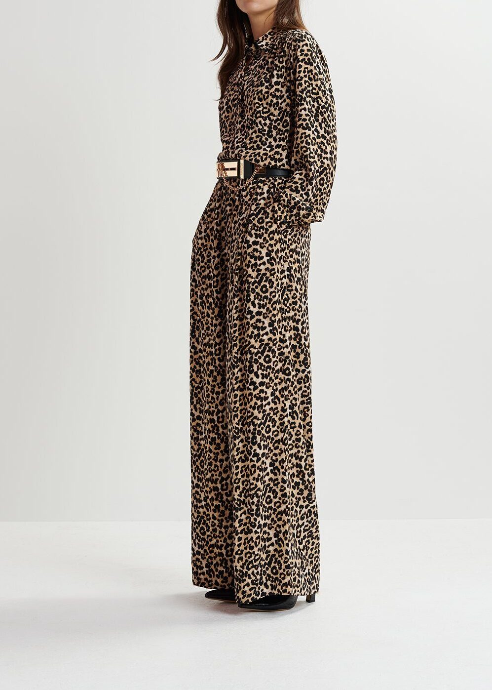 Brown leopard-print polo top RE—SSENTIEL second-hand photo 7