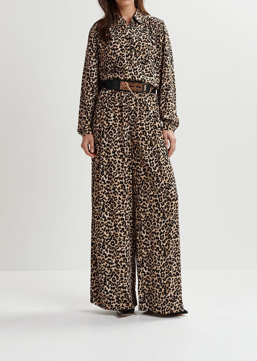 Brown leopard-print polo top RE—SSENTIEL second-hand photo 8