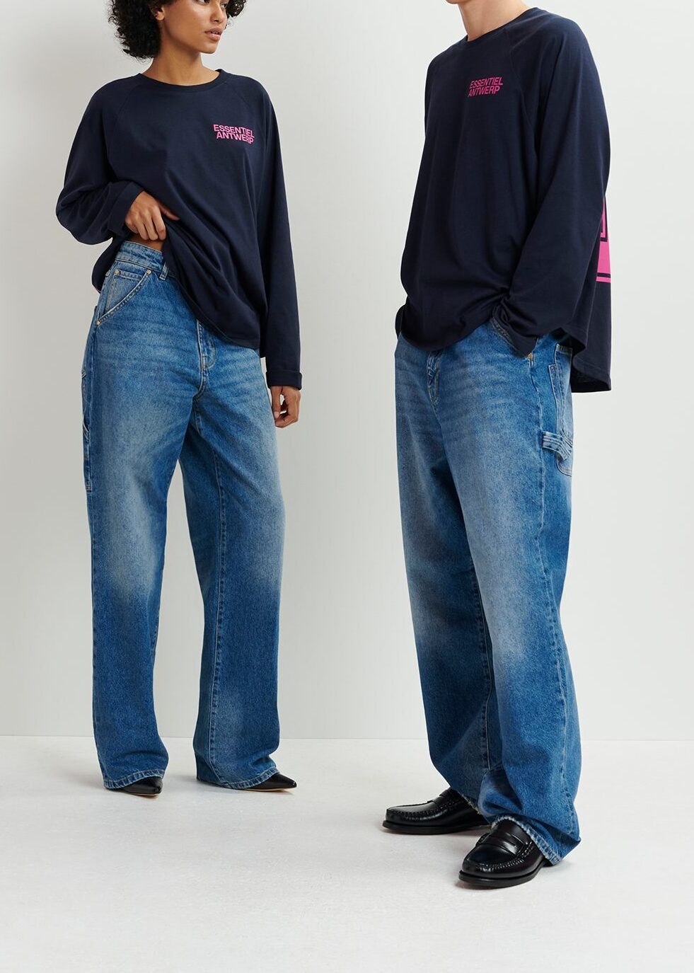 Blue carpenter straight-leg jeans RE—SSENTIEL second-hand photo 6
