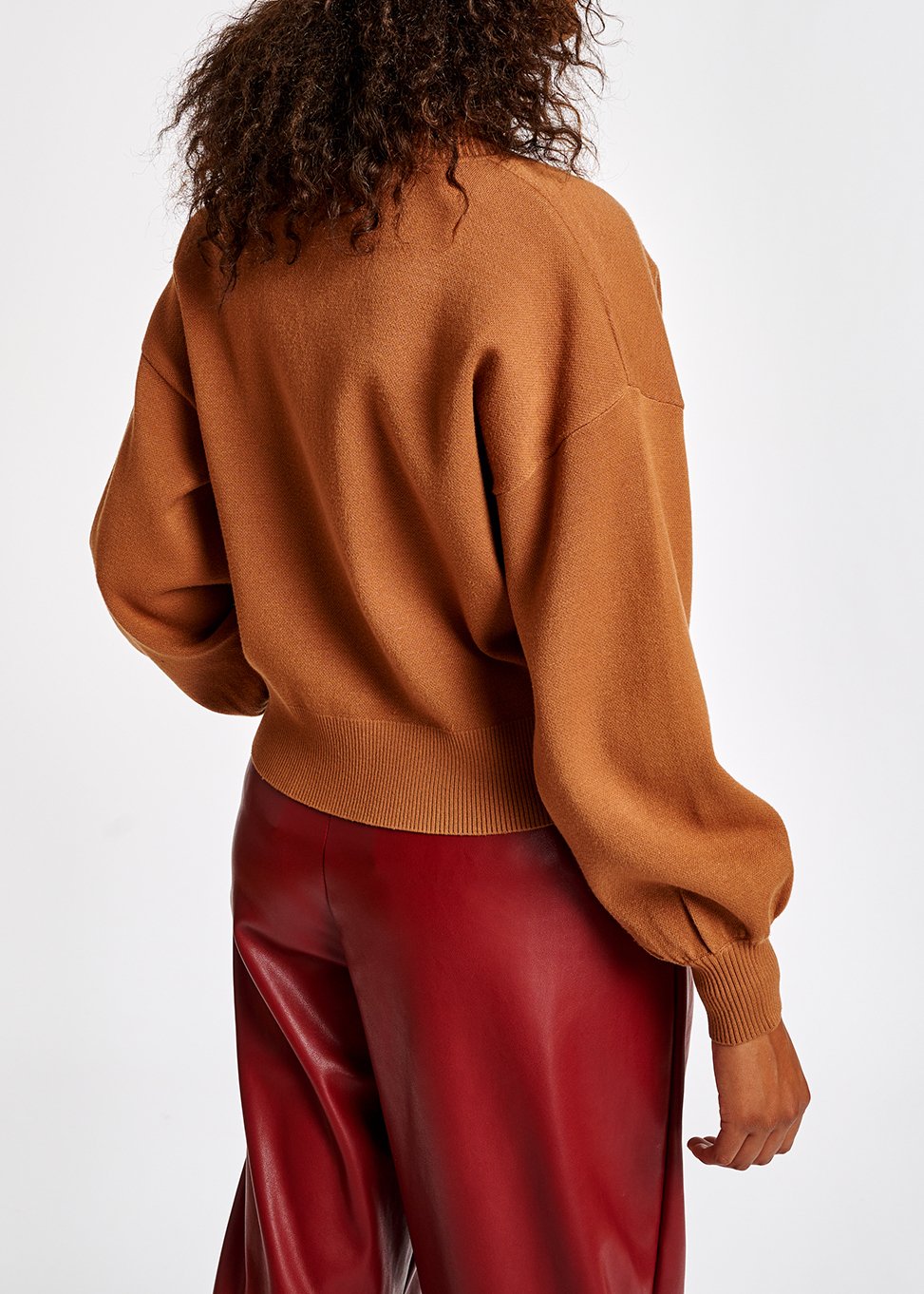 Cardigan en v décontracté camel RE—SSENTIEL seconde main photo 5