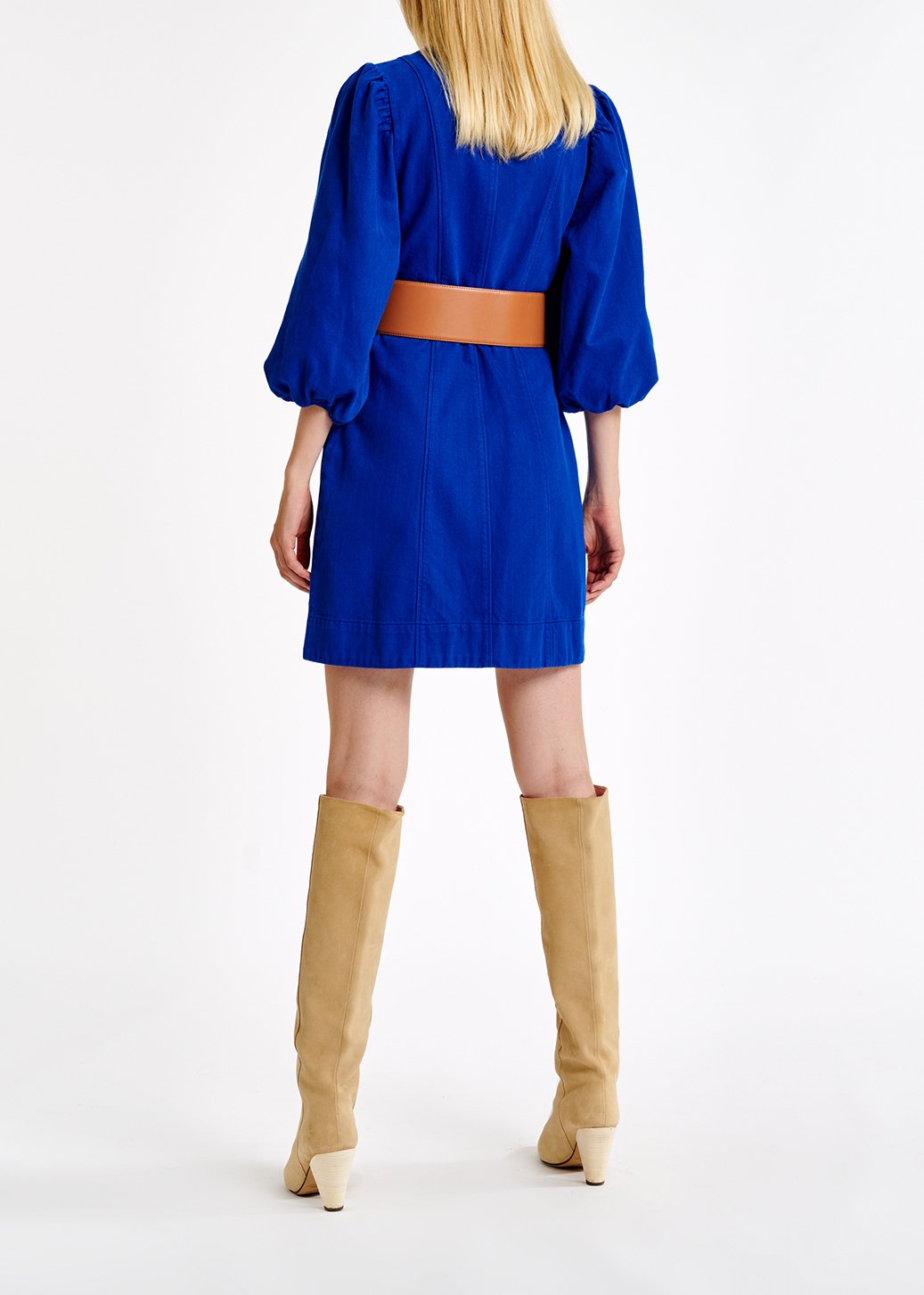 Blue denim mini dress RE—SSENTIEL second-hand photo 6