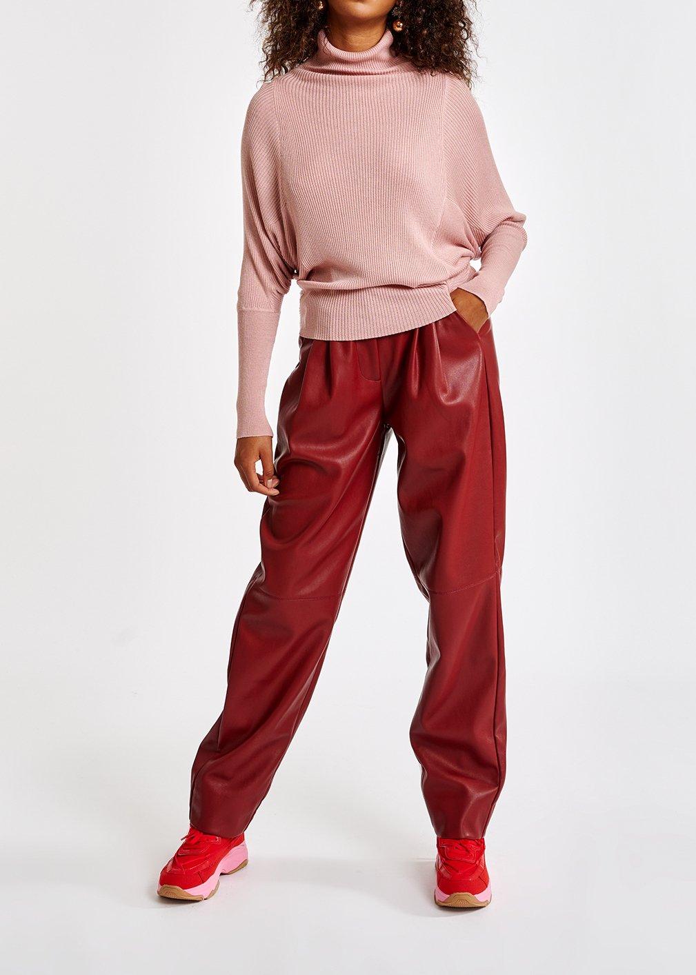 Roze rolkraagtrui met vleermuismouwen RE—SSENTIEL tweedehands photo 3