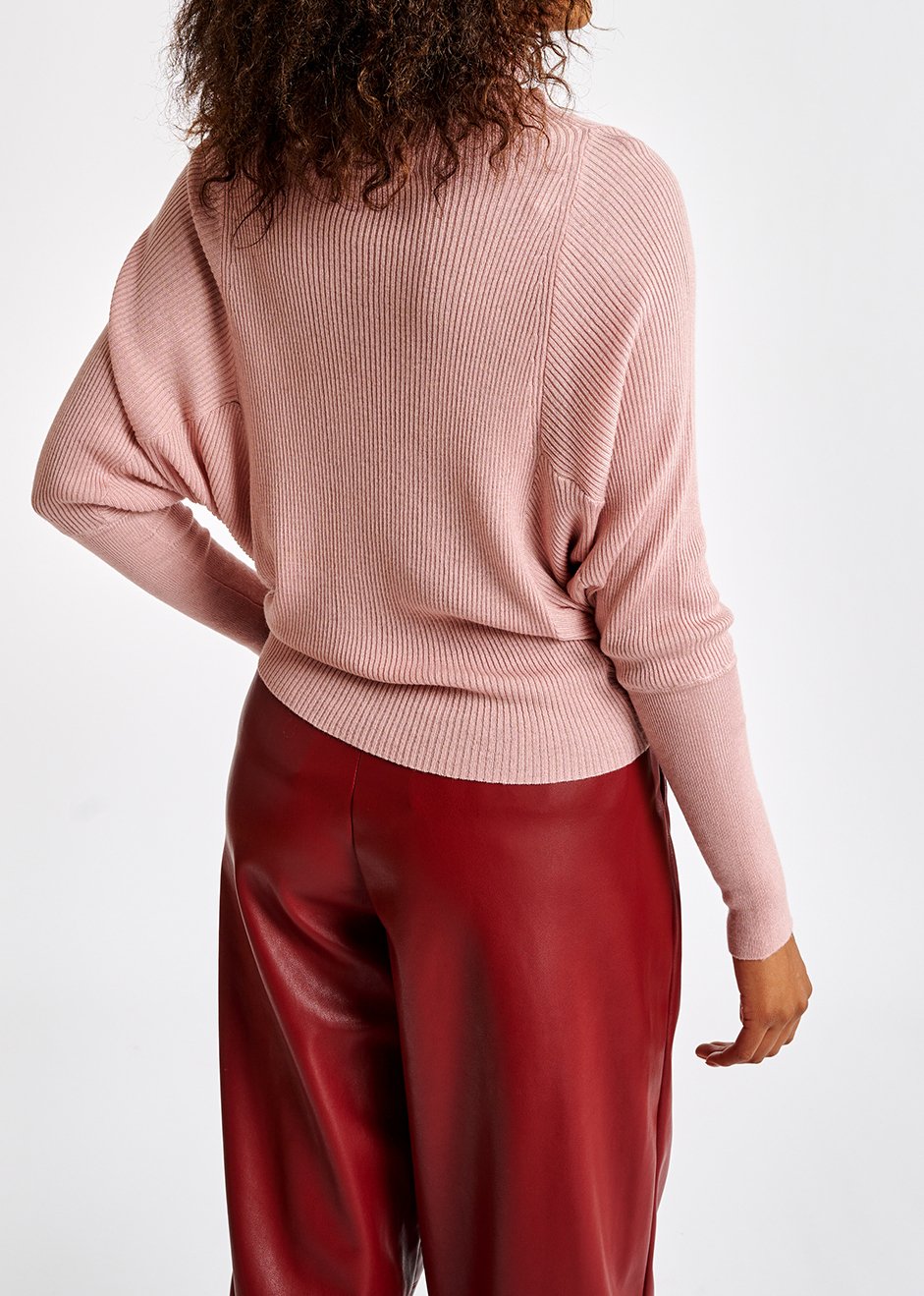 Roze rolkraagtrui met vleermuismouwen RE—SSENTIEL tweedehands photo 5