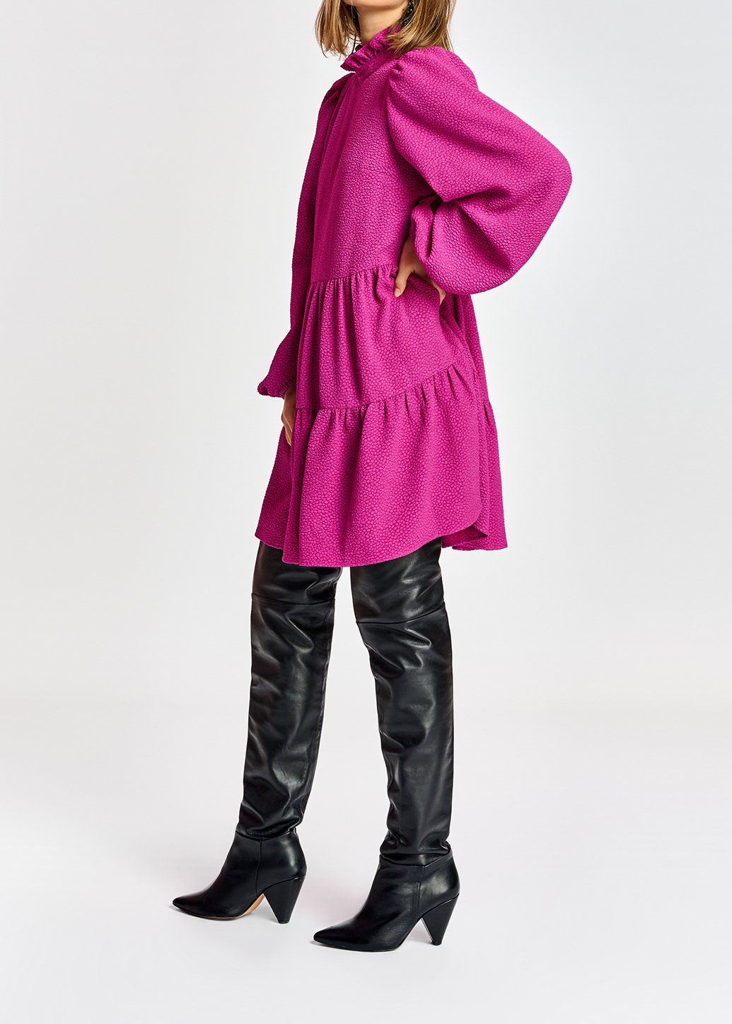 Paarse mini-jurk RE—SSENTIEL tweedehands photo 5