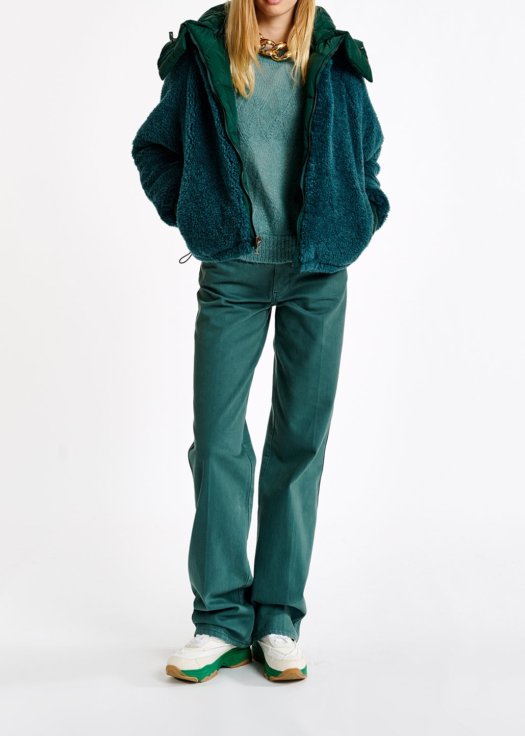 Pull bleu ajouré en mohair RE—SSENTIEL seconde main photo 8