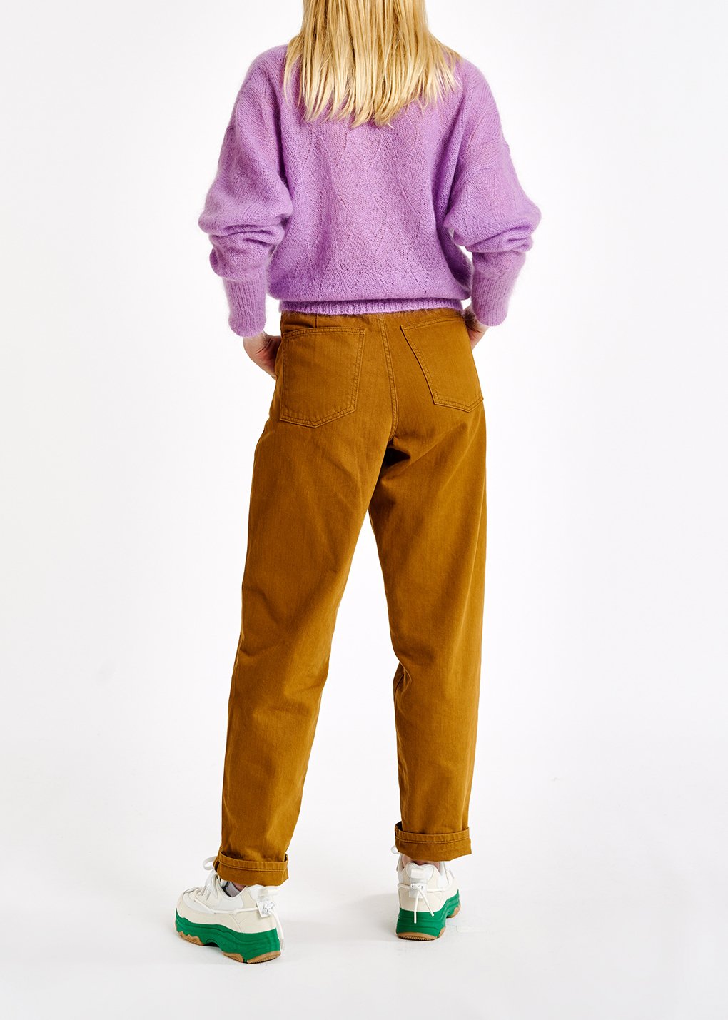 Pull lilas ajouré en mohair RE—SSENTIEL seconde main photo 4