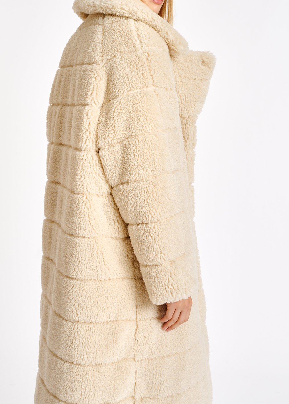 Off-white faux fur puffer coat RE—SSENTIEL second-hand photo 5