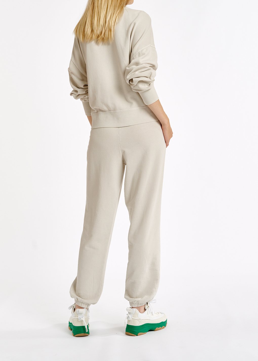 Sweatshirt en jersey de coton bio blanc cassé RE—SSENTIEL seconde main photo 7