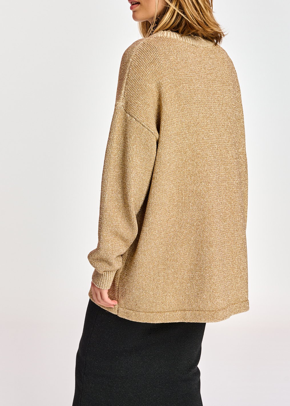Pull doré à  coupe ample RE—SSENTIEL seconde main photo 7