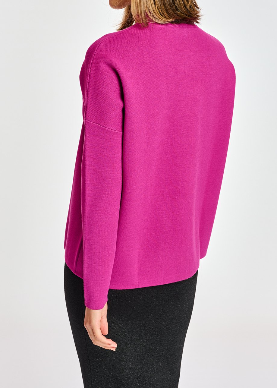 Pull pourpre à  col roulé RE—SSENTIEL seconde main photo 5
