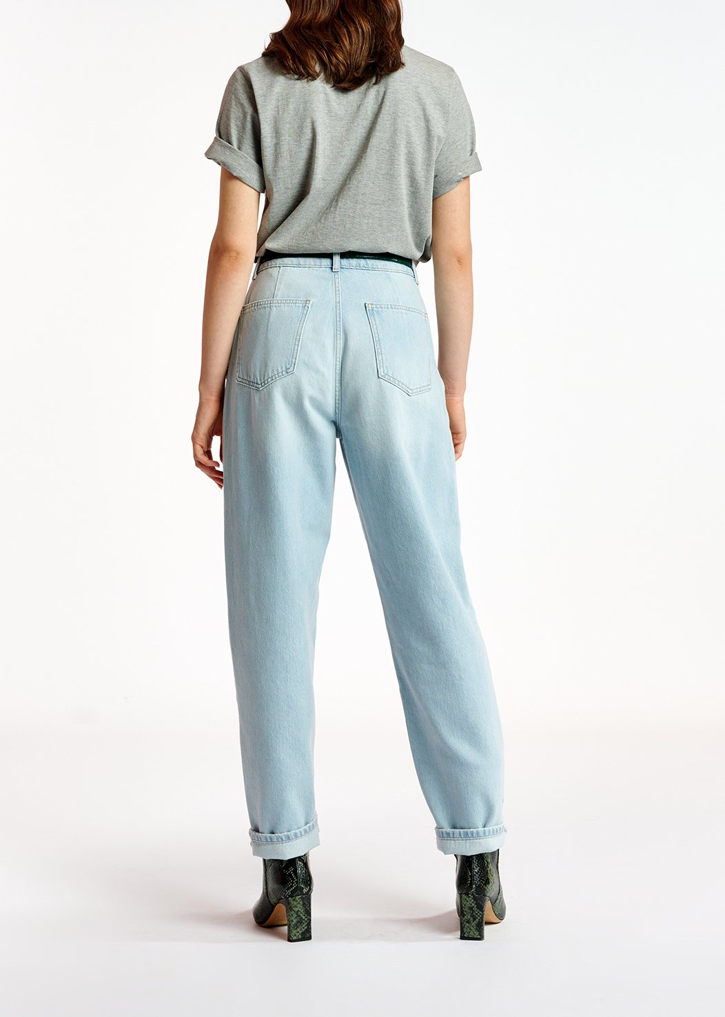 T-shirt en coton gris avec perles RE—SSENTIEL seconde main photo 7