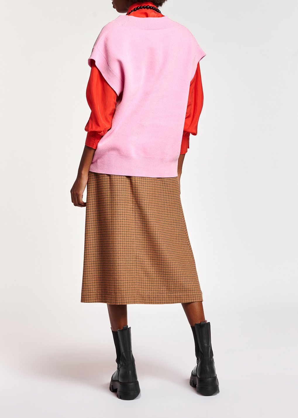 Roze gebreid vest zonder mouwen RE—SSENTIEL tweedehands photo 4