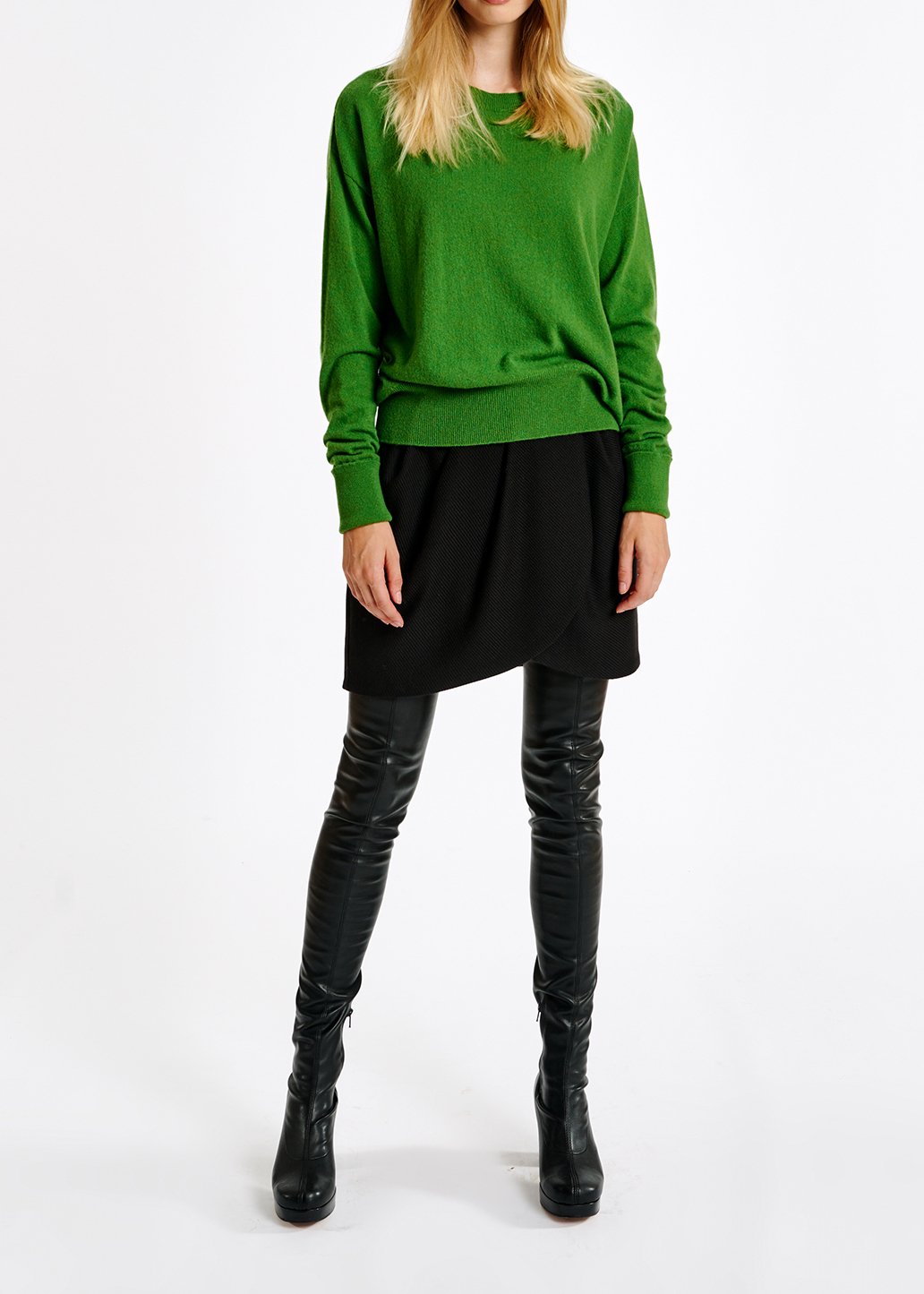 Black mini-length wrap skirt RE—SSENTIEL second-hand photo 3
