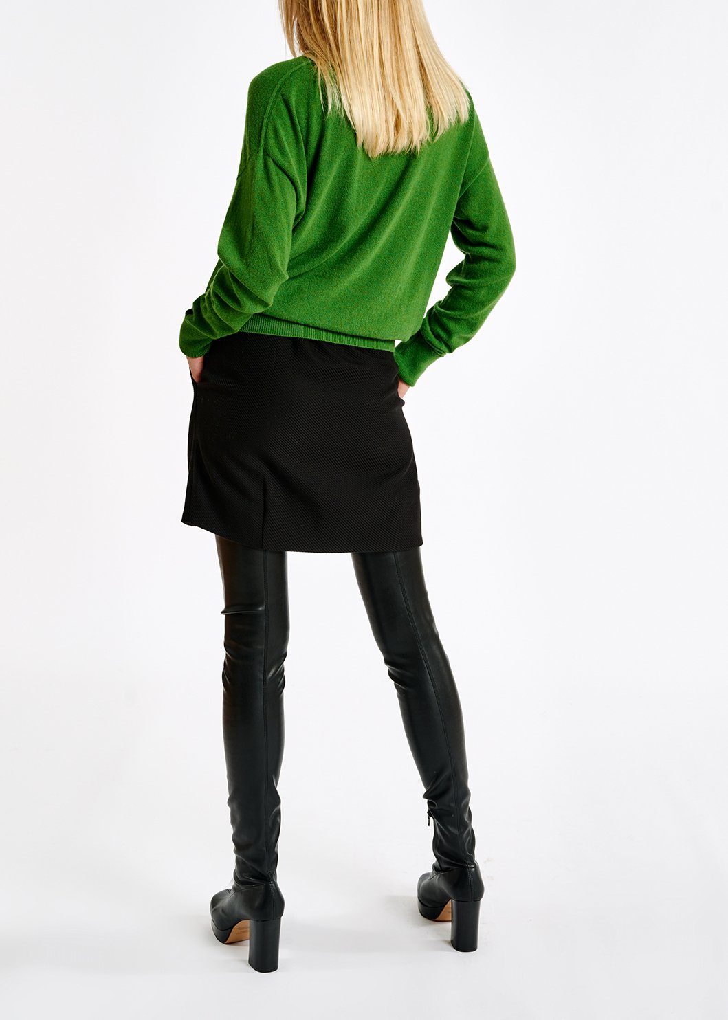 Black mini-length wrap skirt RE—SSENTIEL second-hand photo 4