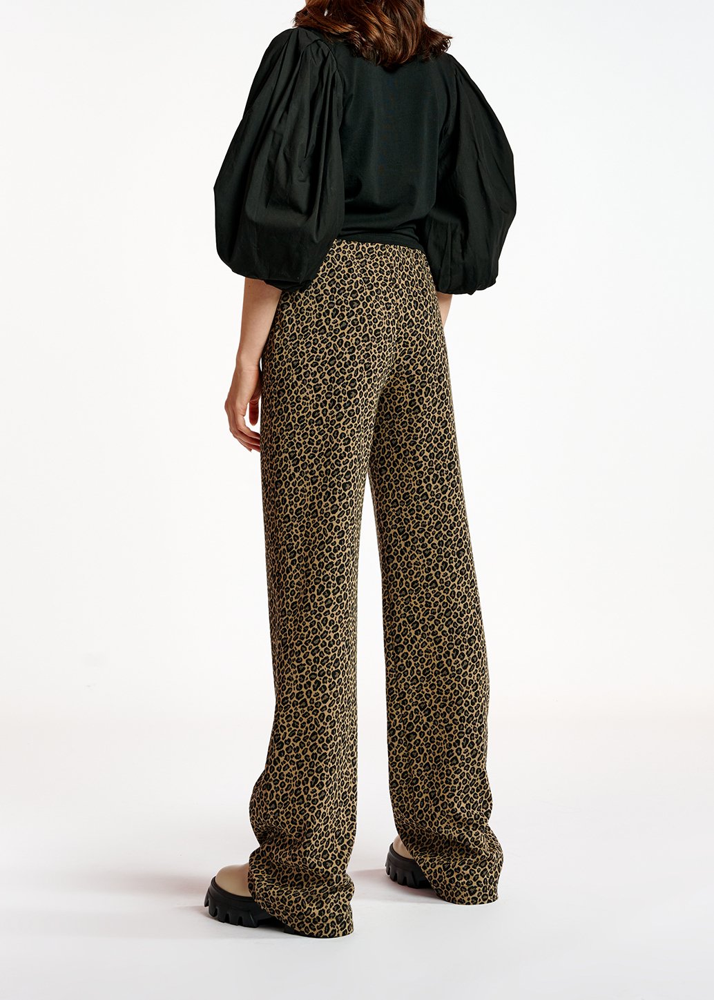 Jacquard gebreide broek met luipaardmotief RE—SSENTIEL tweedehands photo 6
