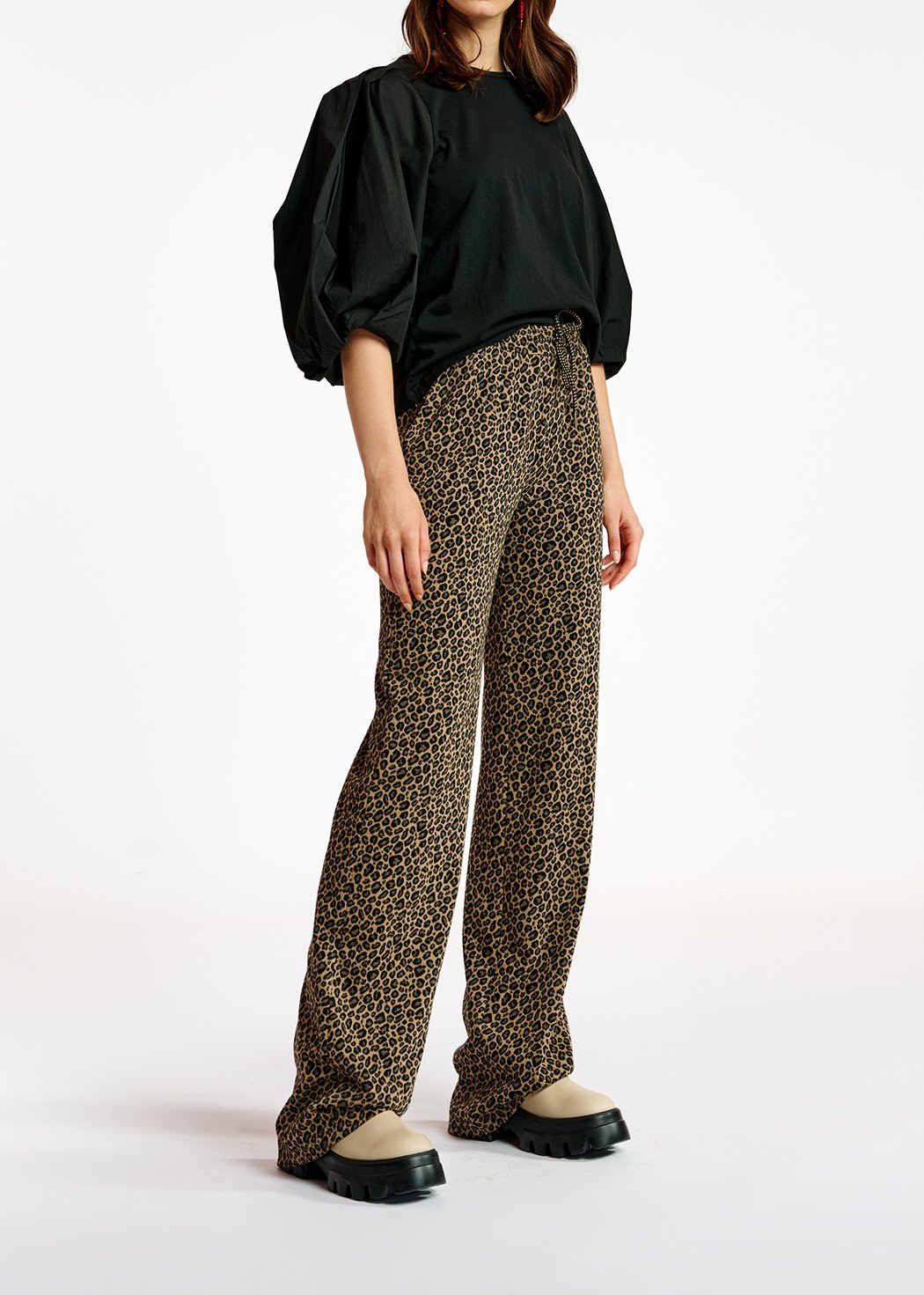 Jacquard gebreide broek met luipaardmotief RE—SSENTIEL tweedehands photo 8