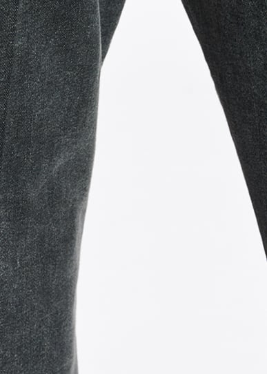 Black cotton-stretch flared-fit jeans RE—SSENTIEL second-hand photo 8
