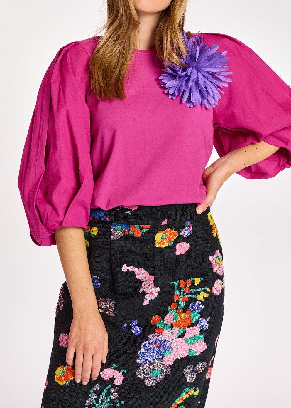 Aperobis poplin sleeve t-shirt RE—SSENTIEL tweedehands photo 2