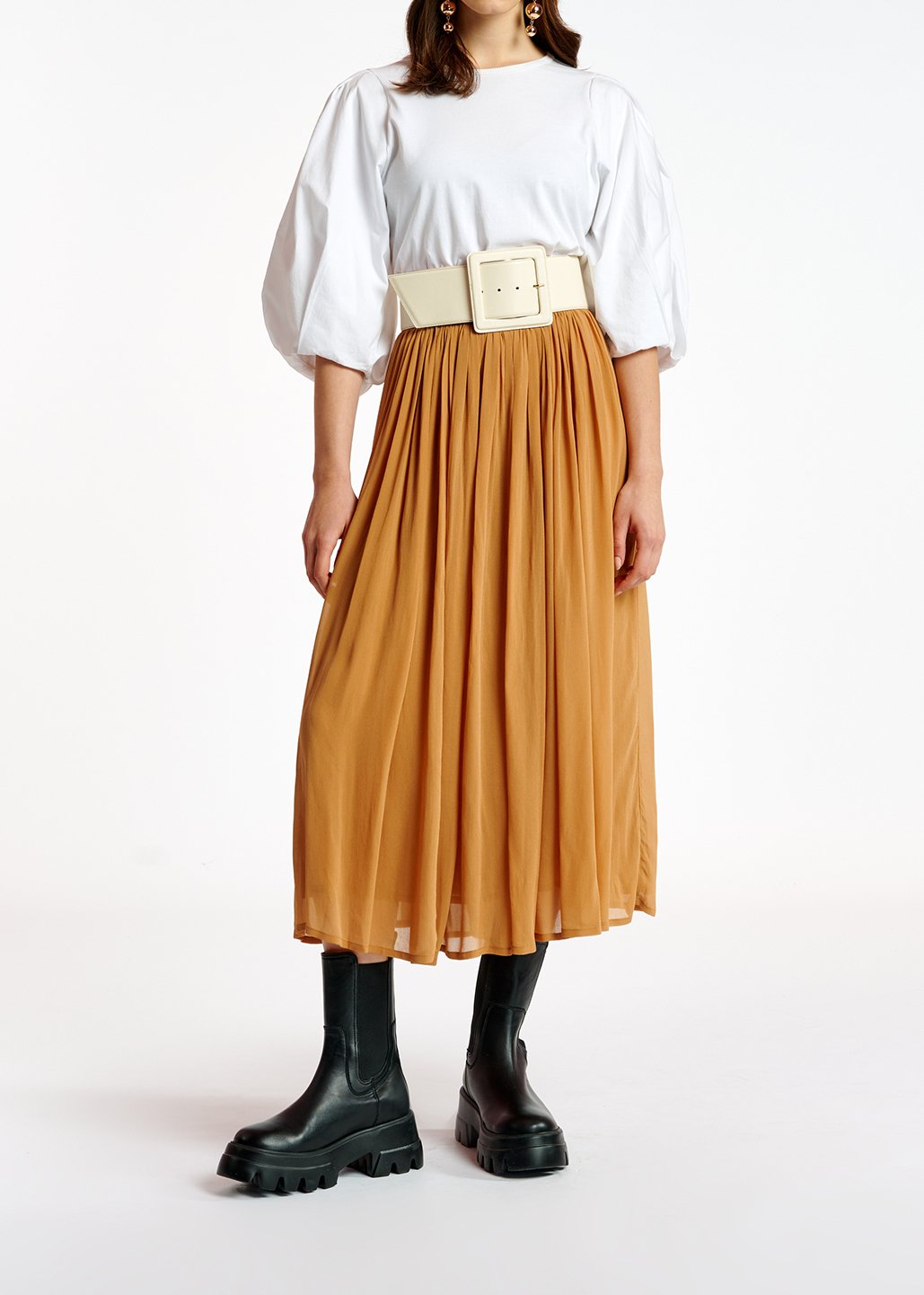 Jupe maxi beige foncé RE—SSENTIEL seconde main photo 4