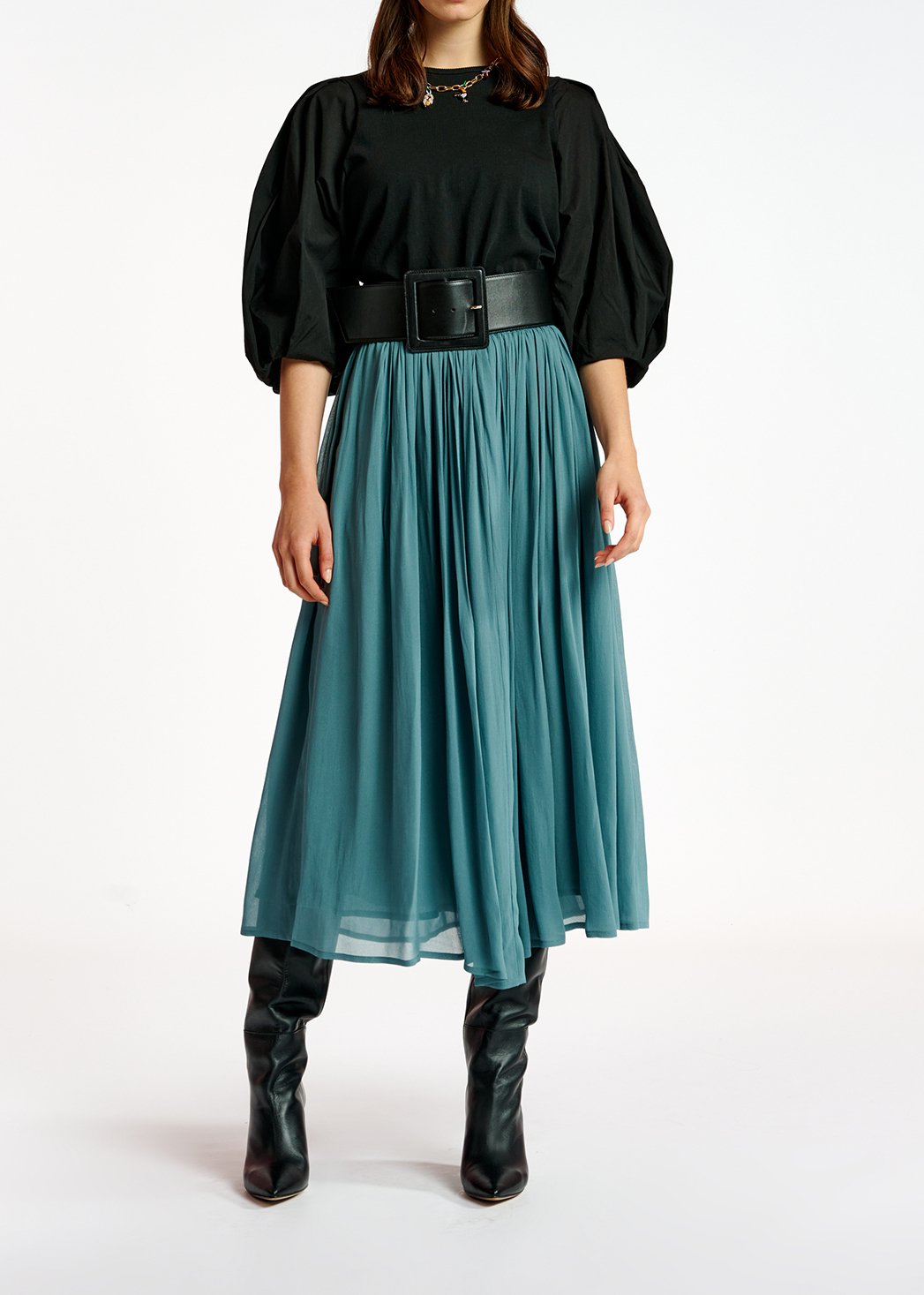 Jupe maxi bleue RE—SSENTIEL seconde main photo 3