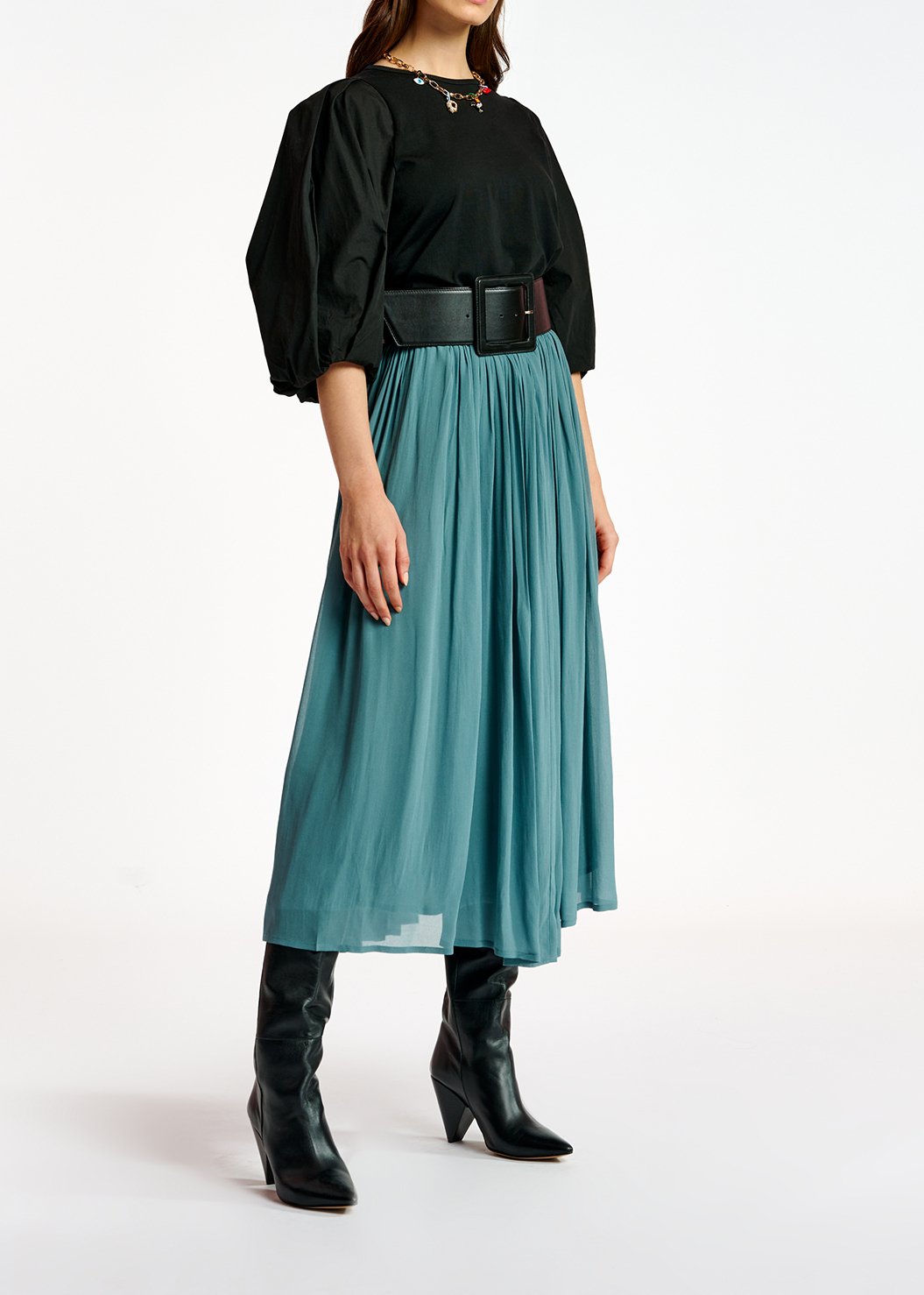 Jupe maxi bleue RE—SSENTIEL seconde main photo 4