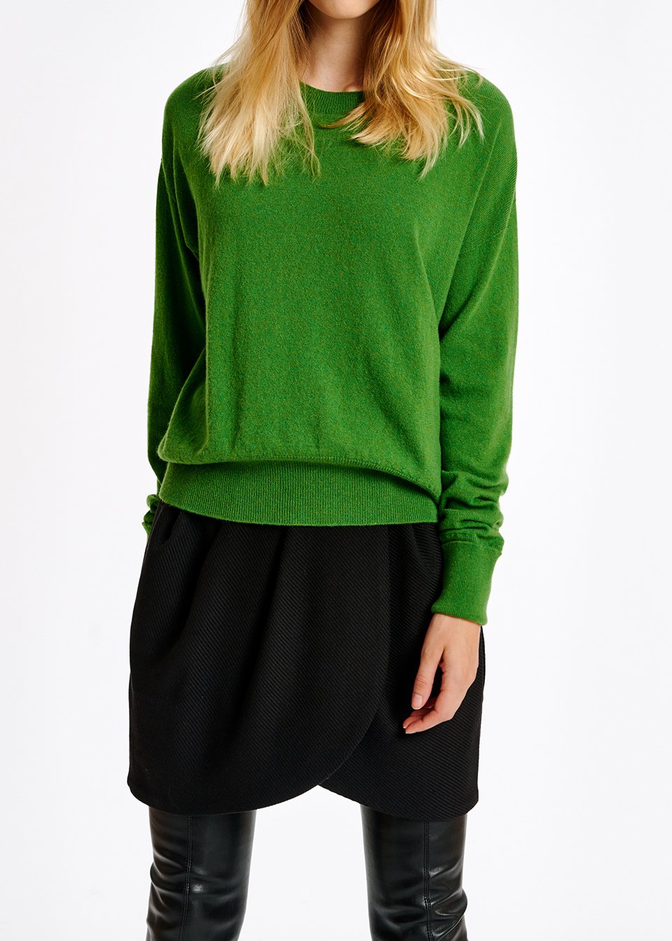 Green merino wool blend sweater RE—SSENTIEL second-hand photo 3