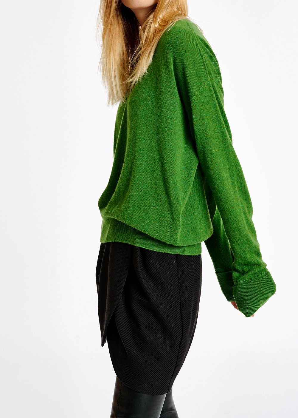 Green merino wool blend sweater RE—SSENTIEL second-hand photo 6