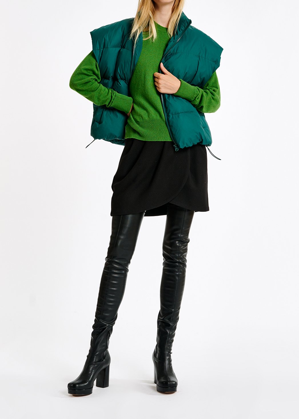 Green merino wool blend sweater RE—SSENTIEL second-hand photo 8