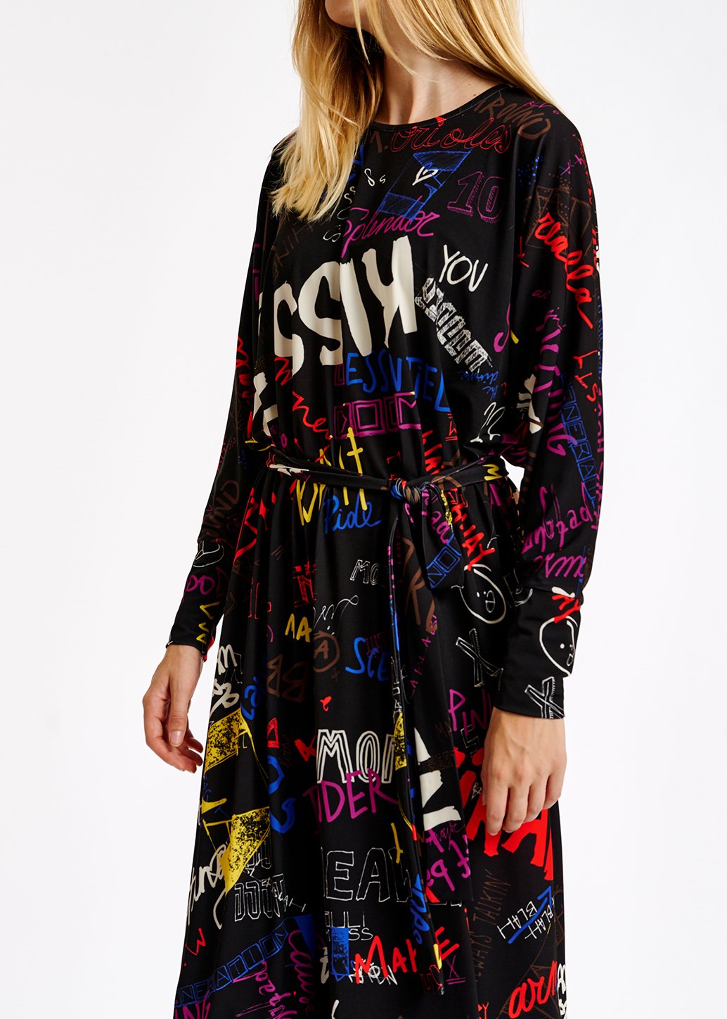 Robe midi avec texte imprimé RE—SSENTIEL seconde main photo 7