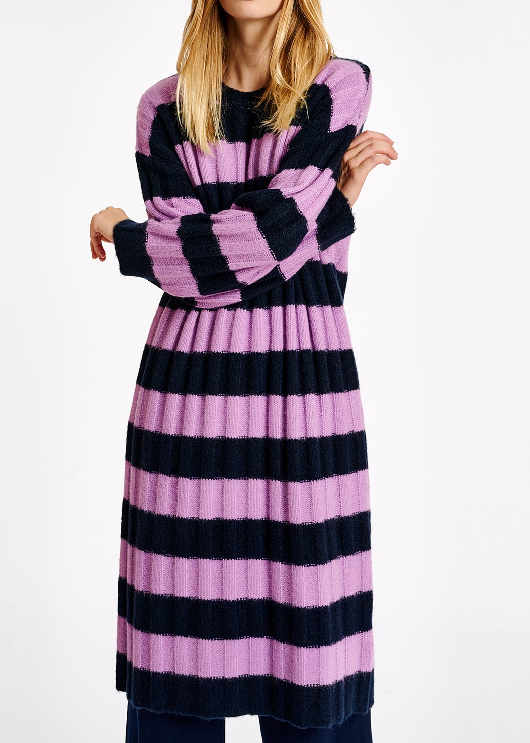 Astripes long jurk RE—SSENTIEL tweedehands photo 3