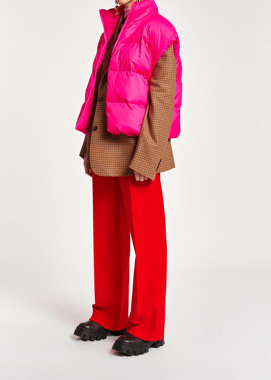 Red wide-leg high waist pants RE—SSENTIEL second-hand photo 8