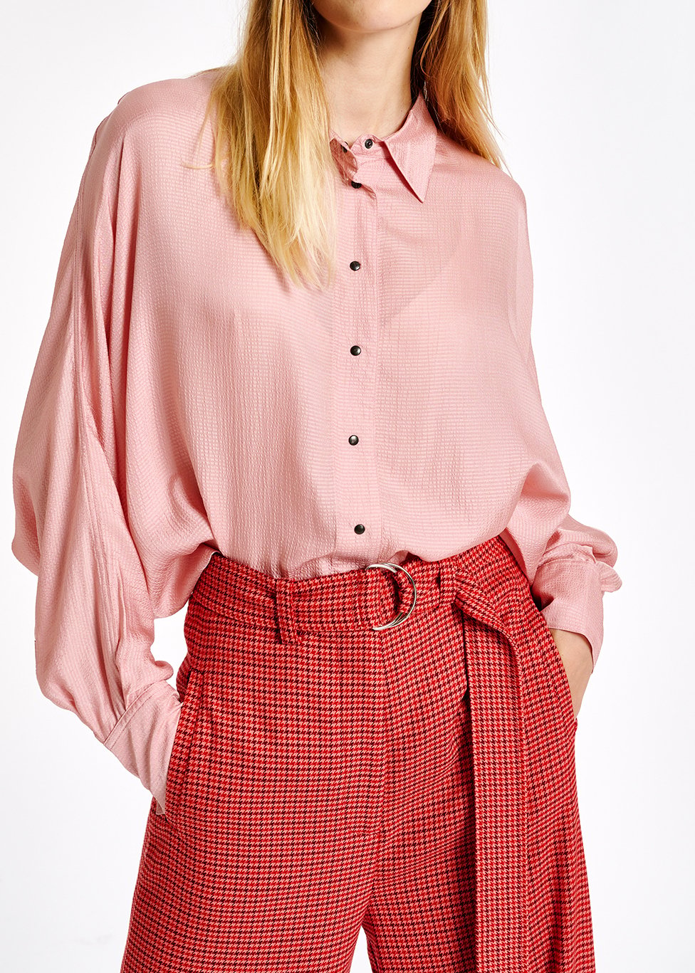 Roze oversized hemd RE—SSENTIEL tweedehands photo 3