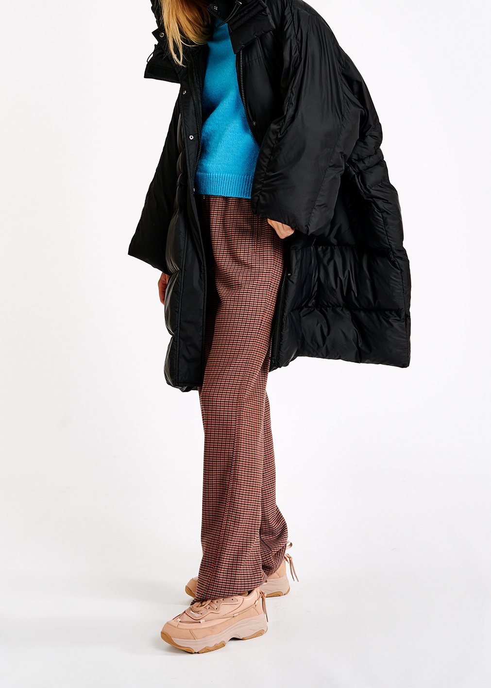 Pantalon brun en pied-de-poule RE—SSENTIEL seconde main photo 6