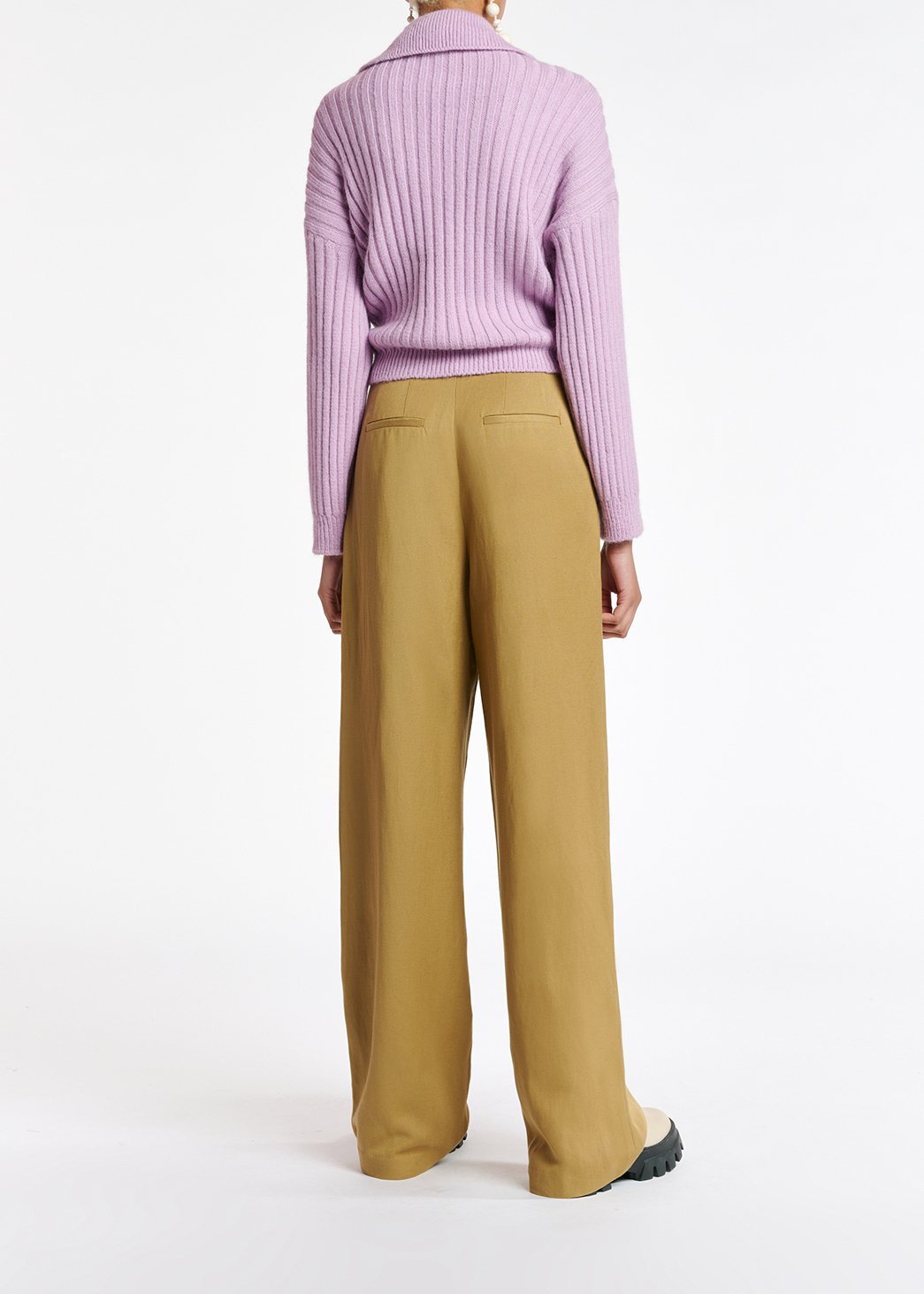 Camel wide-leg pants RE—SSENTIEL second-hand photo 8
