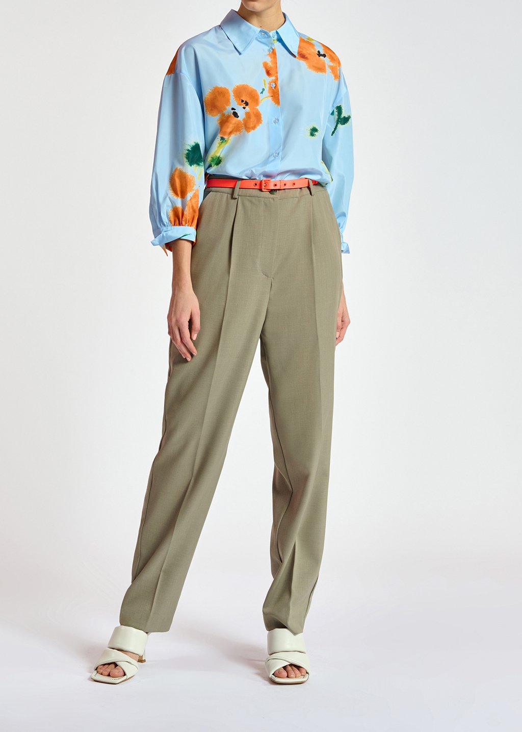 Kaki broek met toelopende pijpen RE—SSENTIEL tweedehands photo 8