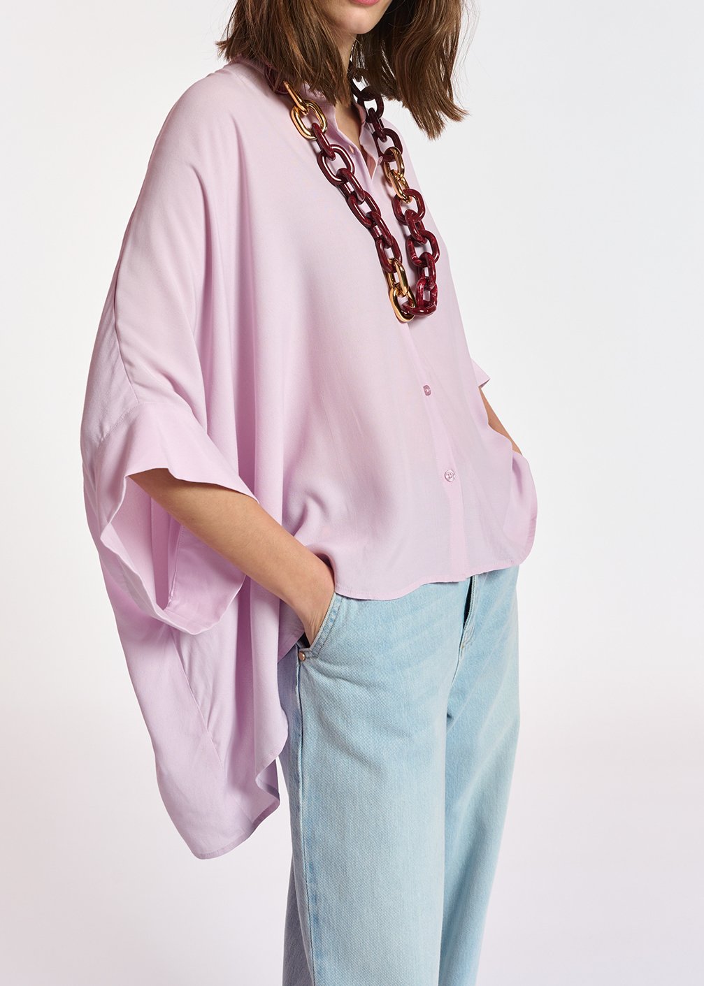 Top oversize lilas RE—SSENTIEL seconde main photo 7