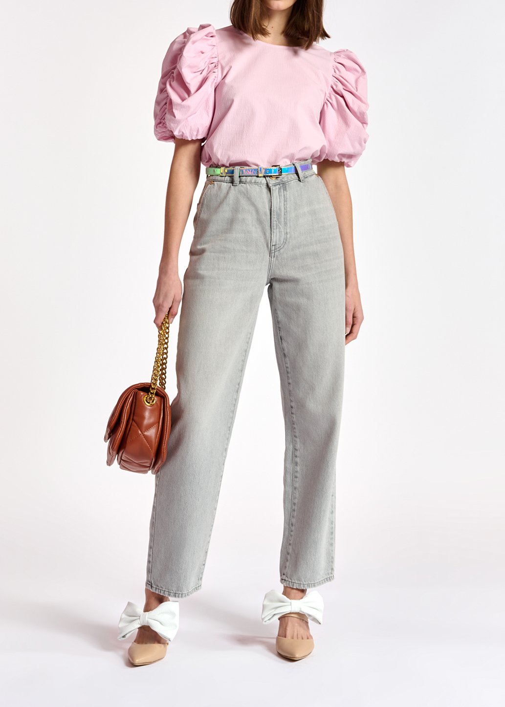 Jean boyfriend gris RE—SSENTIEL seconde main photo 3