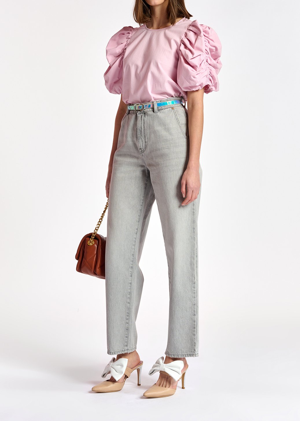 Jean boyfriend gris RE—SSENTIEL seconde main photo 4