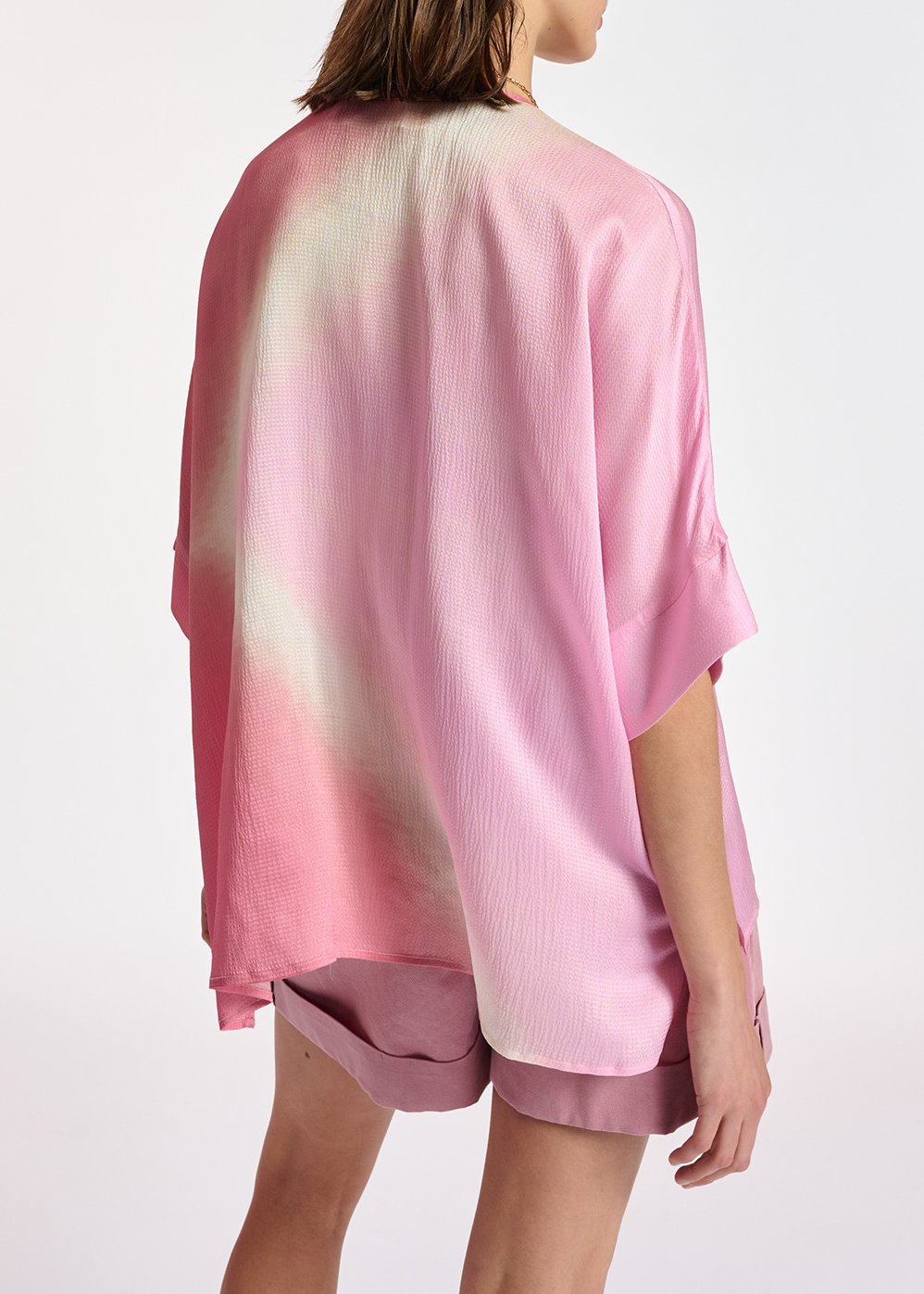 Top carré au tie-dye rose clair RE—SSENTIEL seconde main photo 4