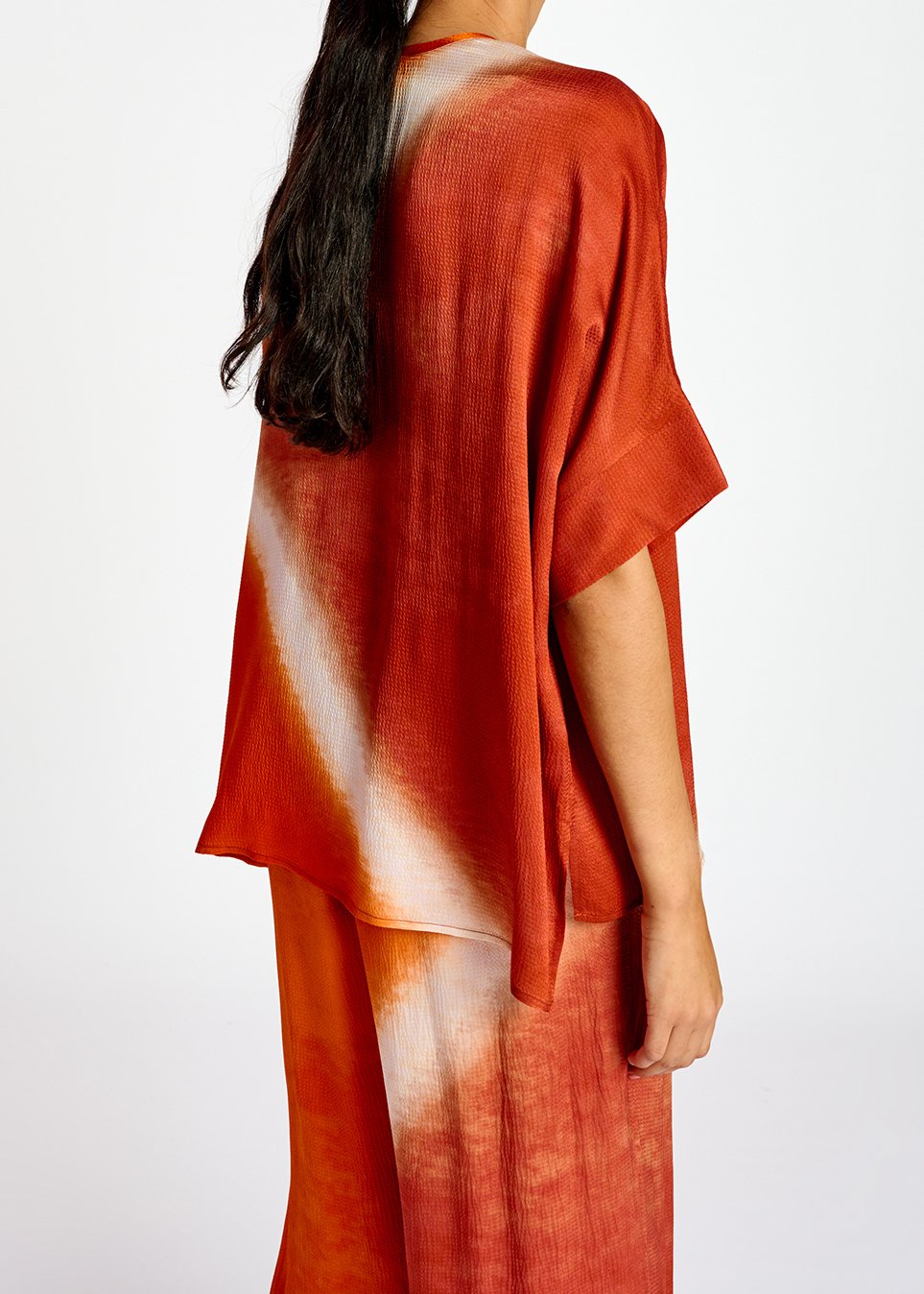 Top carré au tie-dye orange RE—SSENTIEL seconde main photo 6