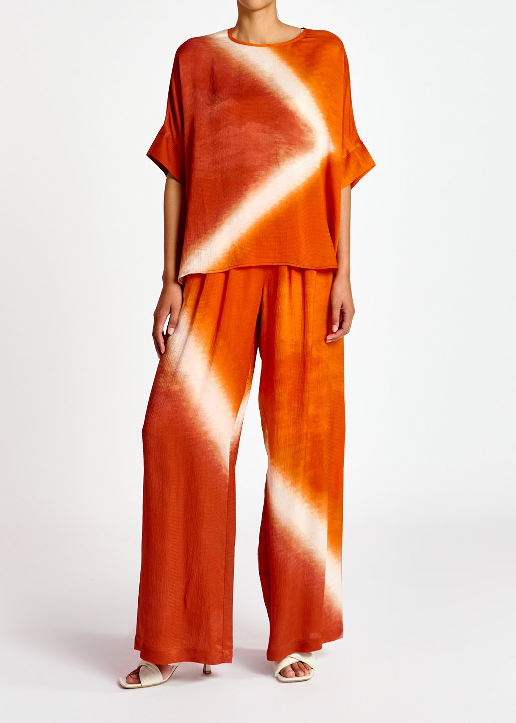 Top carré au tie-dye orange RE—SSENTIEL seconde main photo 7