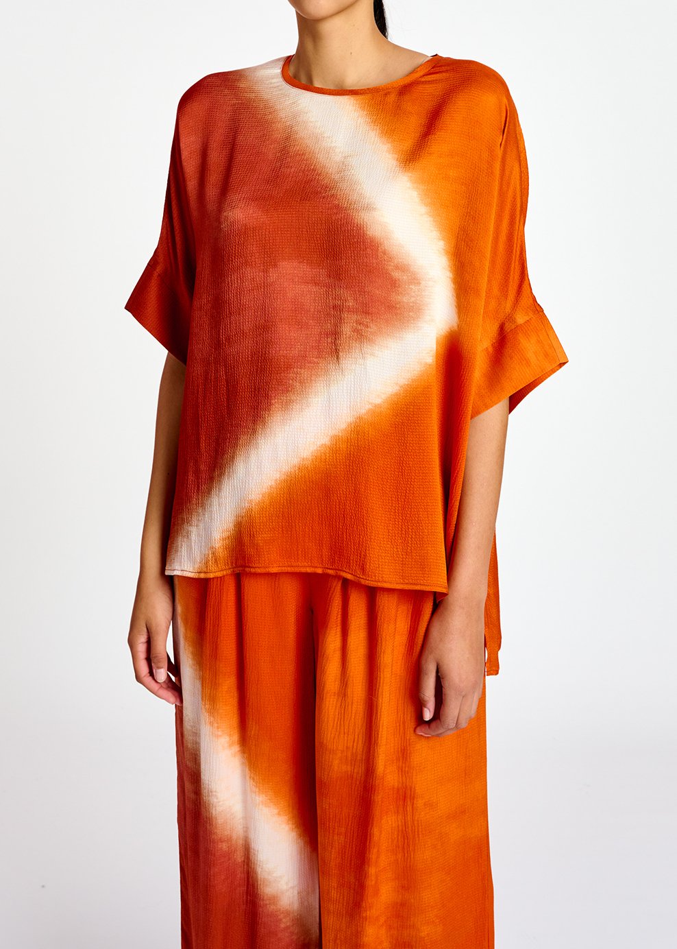 Top carré au tie-dye orange RE—SSENTIEL seconde main photo 8