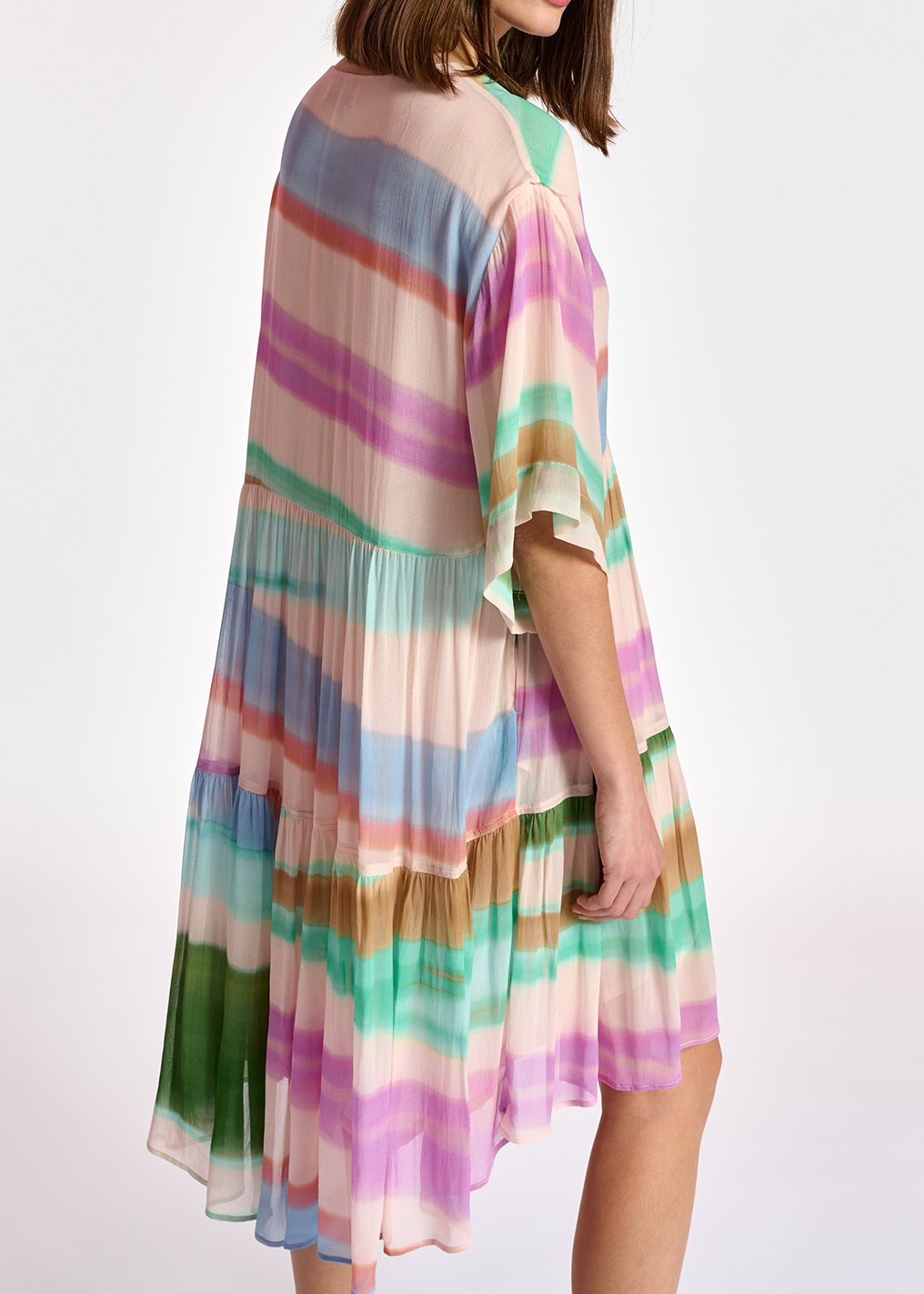 Mini robe multicolore à  volants RE—SSENTIEL seconde main photo 4