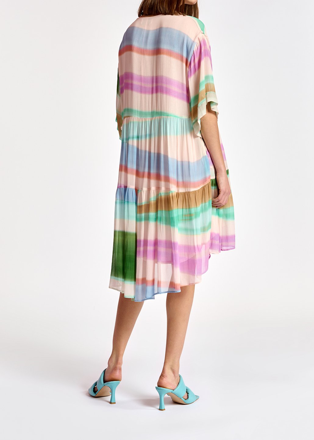 Mini robe multicolore à  volants RE—SSENTIEL seconde main photo 8